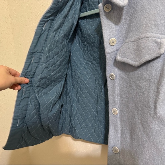 Aritzia Sunday Best Sky Shirt Jacket - Dune Blue - Size S - Picture 6 of 12